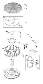 Flywheel, Ignition, And Starter Group Diagram and Parts List for 541477-2240-H7 400000 - 699999 Briggs and Stratton Engine